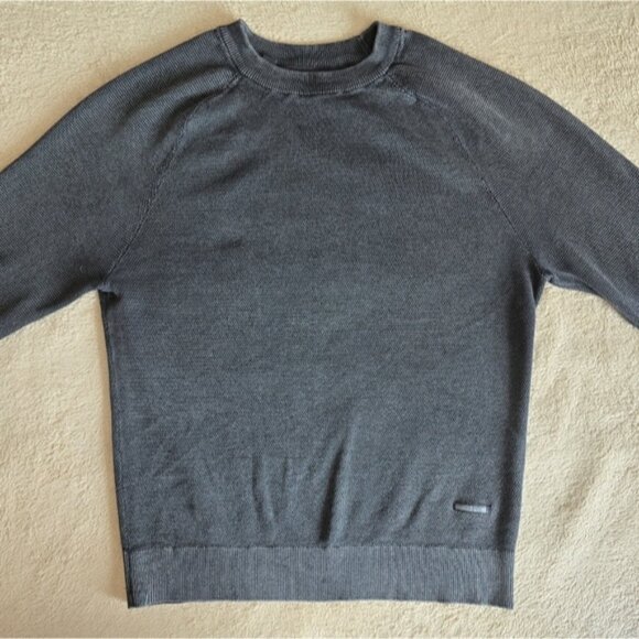 Hudson long sleeve textured cotton crew neck shirt size large - Picture 2 of 13